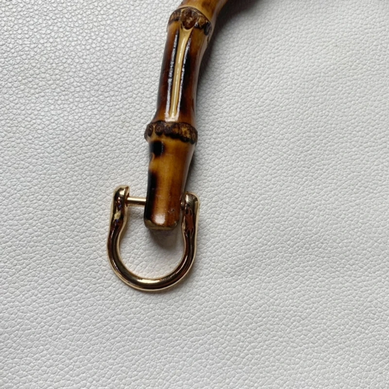 

2023 New Bags Handle U-shape Bamboo Imitation Handle for Lady Women DIY Purse Handcraft Handbag with Link Buckle Bag Accessory