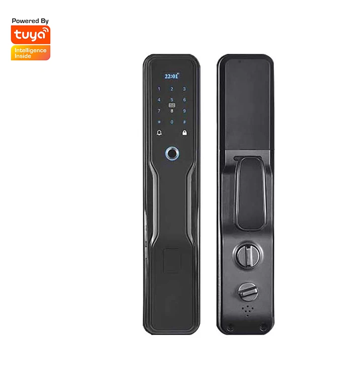 Enlarge Tuya Wifi Anti-theft Electronic Digital Automatic Inteligente Door Lock Fingerprint Remote Control Smart Door Lock