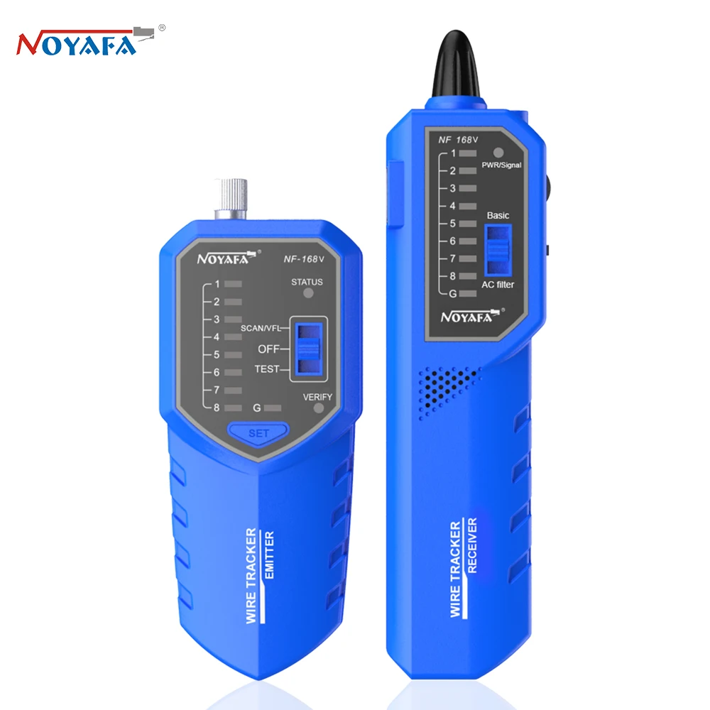 

NOYAFA NF-168V Wire Tracker Telephone Network Lan Coax Cable Tester POE Tracer With Anti-Jamming Line Finder Visual Fault Locat