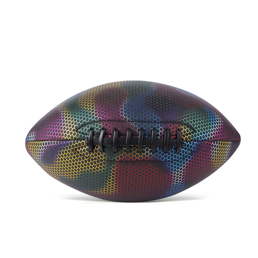

Rugby Good Sealing High-elastic Compact Team Training Ball Luminous Football Glow in the Dark Sport Accessories NO 3