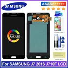 Super AMOLED для Samsung Galaxy J7 2016, J710, ЖК-дисплей с сенсорным экраном, дигитайзер в сборе, SM-J710F J710M, J710H, J710FN