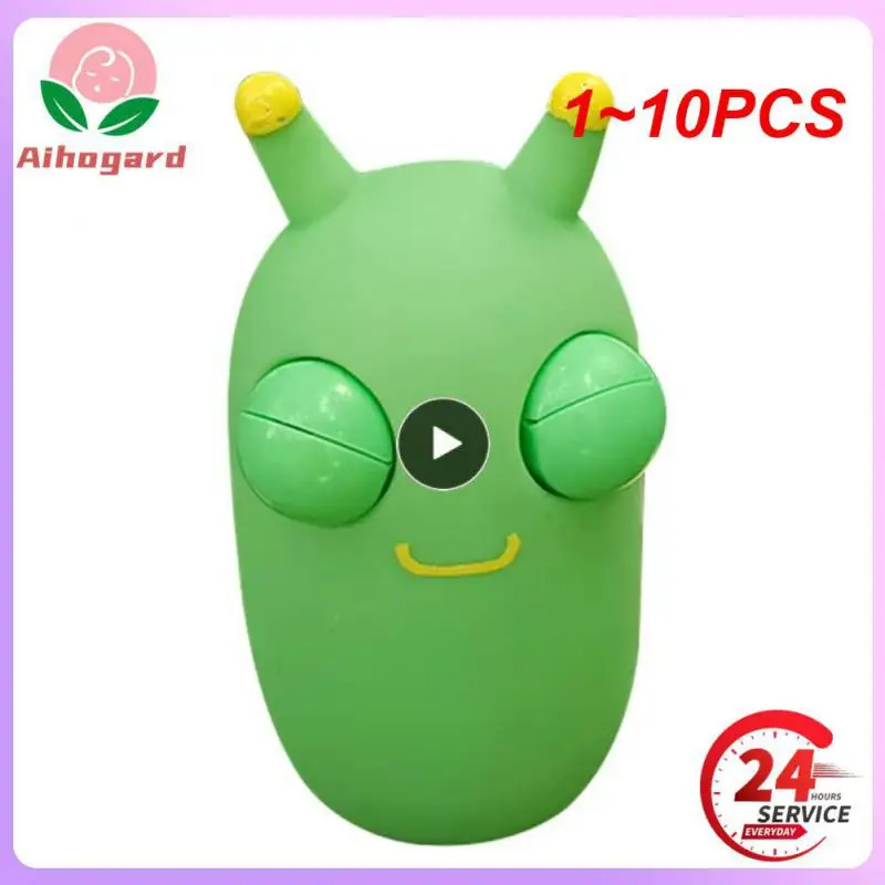 

1 ~ 10 шт. 1-травяной червячный фиксатор, зеленая сжимаемая игрушка, снятие стресса, антистрессовый фиджет для Хэллоуина, рождественский подарок для детей