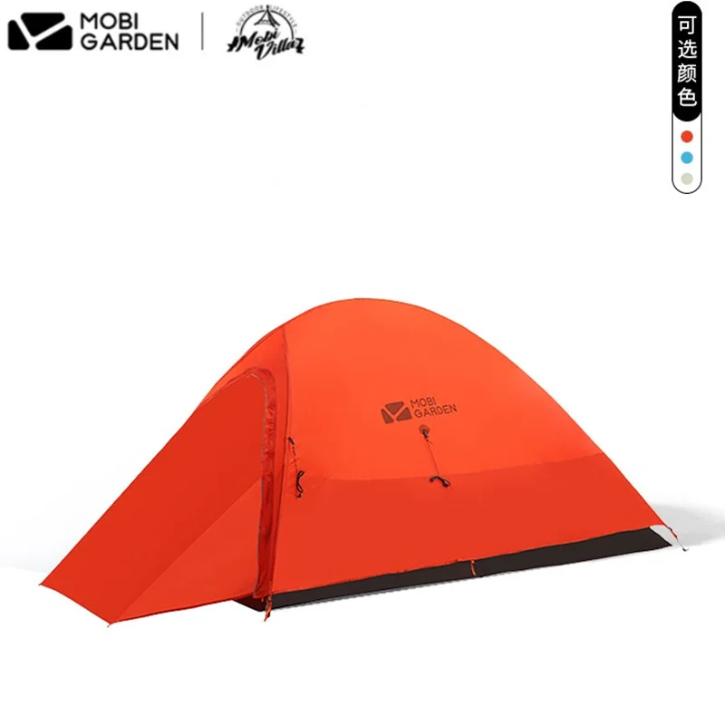 

Mobi Garden Outdoor Camping 1-2 People Tent Ultra Light 20D Silica Gel Aluminum Rod Windproof Rain Proof Tent Light Riding