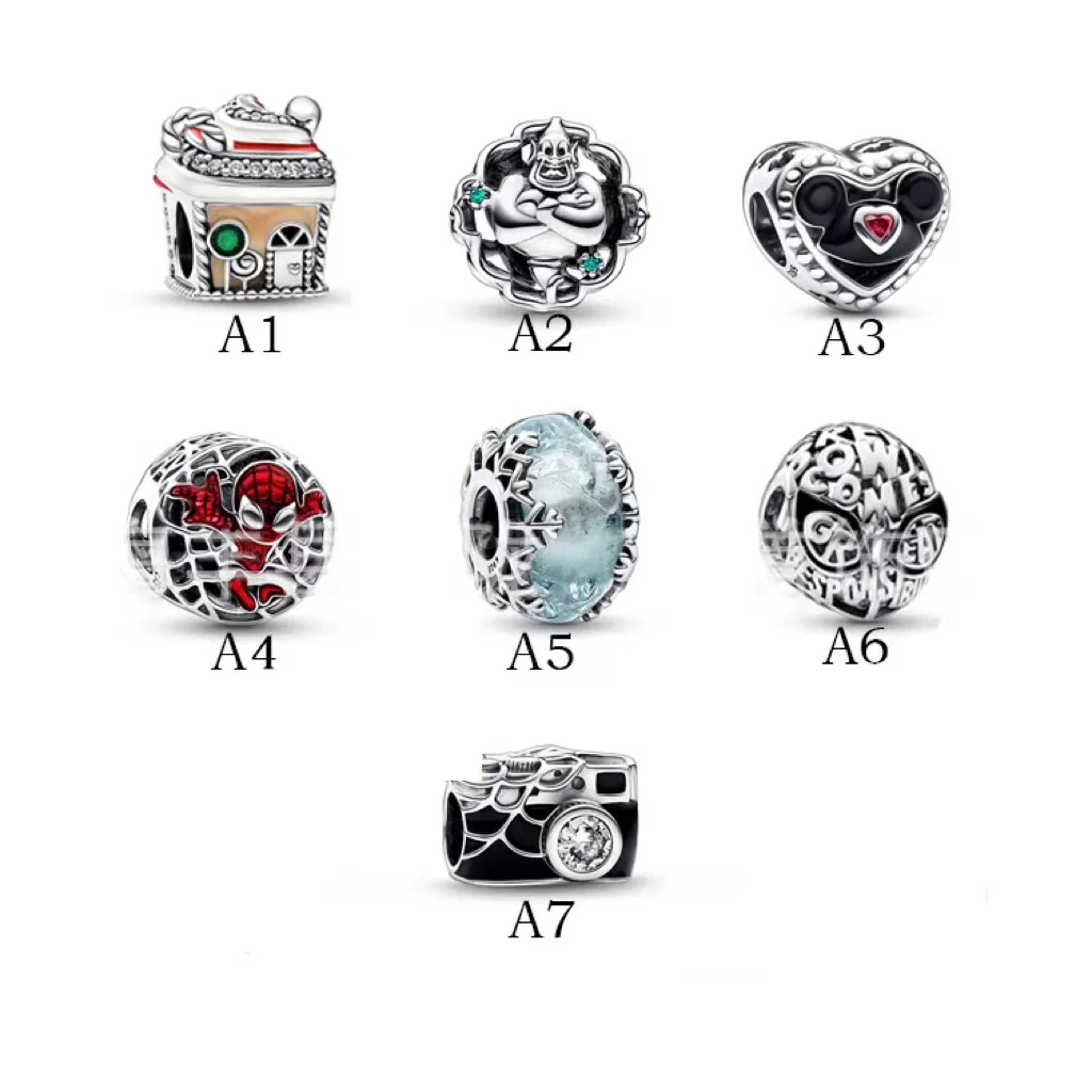 

Pan S925 Sterling Silver Bracelet Silver Beads Silver Beads diy Jewelry Pendant