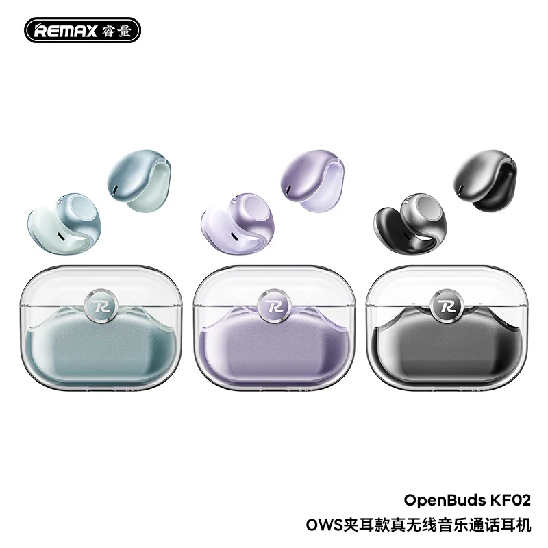 Фото REMAX OpenBuds KF02 True Wireless Наушники с клипсой для музыкальных вызовов — удобная посадка, быстрое подключение, ENC шум — уменьшение №3