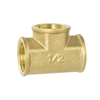 1pcs 18 14 38 12 34 bsp female thread 3 way tee type brass pipe fitting adapter coupler connector for water fuel gas