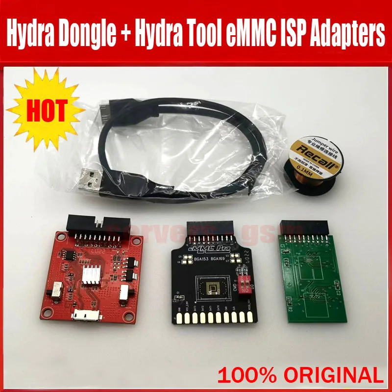 2022 оригинальный новый ключ Hydra и адаптер eMMC ISP (eMMC контакты USB 3 0) BGA153 BGA169 BGA221 BGA162 |