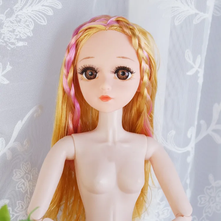 60 см Bjd кукла 3D глаза настоящие ресницы нормальная кожа обнаженное тело с куклы