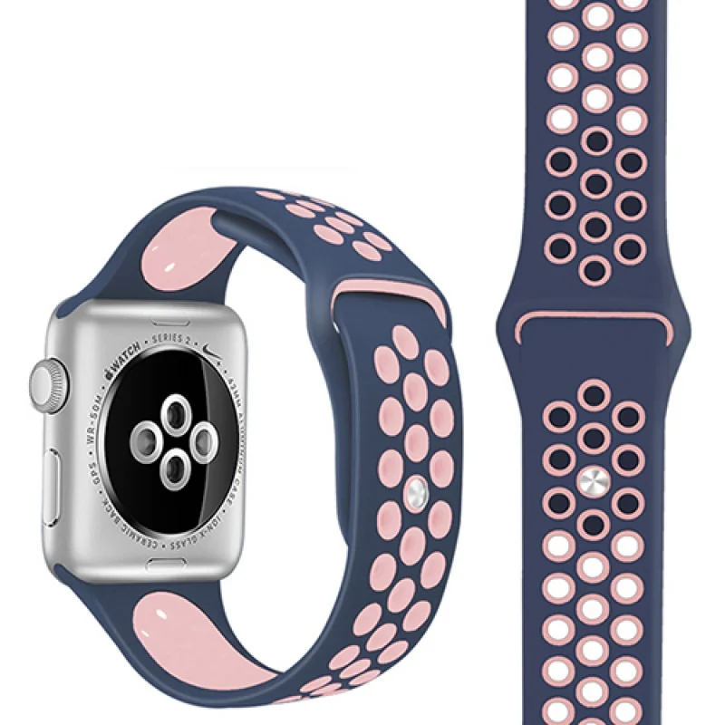 

For Replacement sports silicone straps with hole skin touch smartwatch band for apple watch