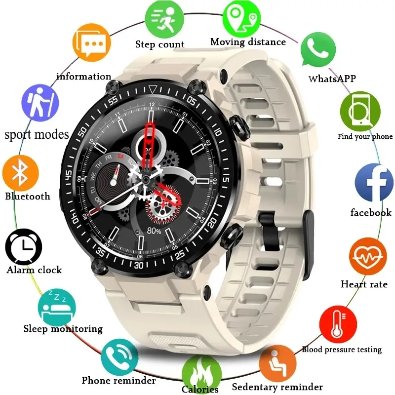 

New Bluetooth Call Smart Watch 4G ROM Men Recording Local Music Fitness Tracker Smartwatch For Huawei GT2 pro Xiaomi phone
