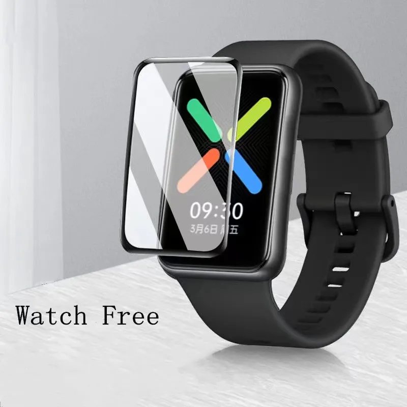 

3D Full Coverage Screen Protector film for OPPO Watch Free Soft Round Screen Protector Cover Accessories (Not Glass)