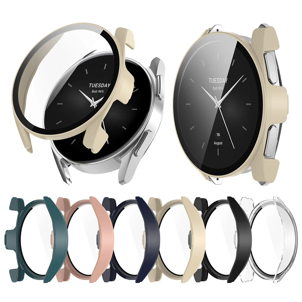 

For Xiaomi Watch S2 Case Screen Protector Tempered Glass PC Cover For Xiaomi Mi watch Miwatch S2 42mm 46mm Protective Cover