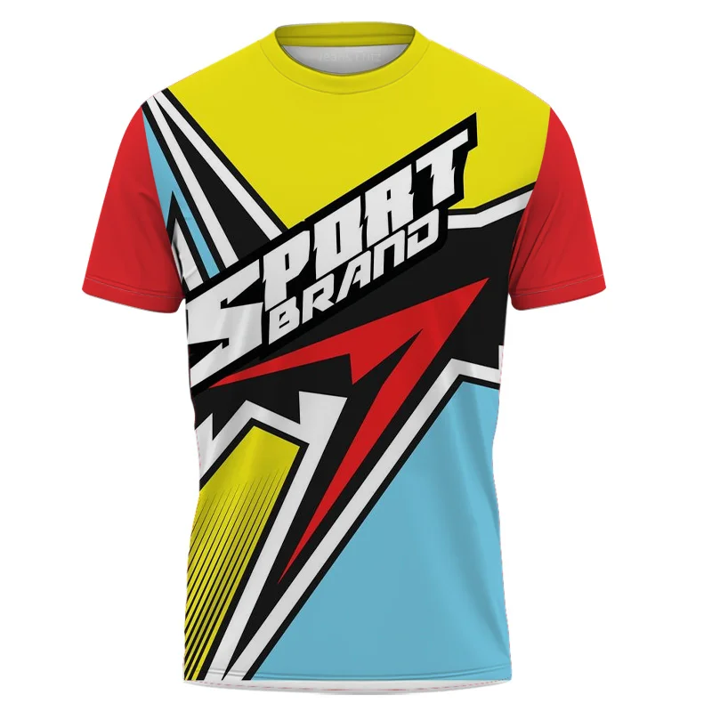 

New Outdoor Street Sports Cycling Men's T-shirt 3D Printed T-shirt Casual Personalized Fashion Sports Big Shirt