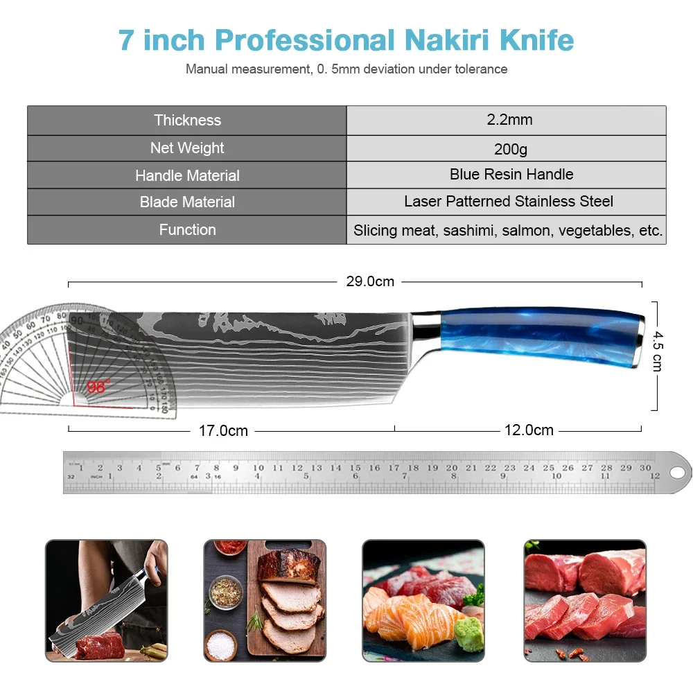 7-дюймовый бритвенный станок острый многоцелевой Профессиональный Азиатский нож