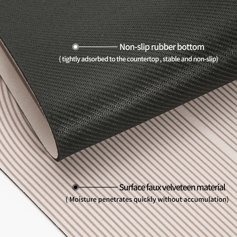 Кухонный коврик для слива диатомита посуды впитывающий кофейный Нескользящие