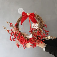 red berry wreath artificial wreaths for front door new year wreath for wall window front door porch