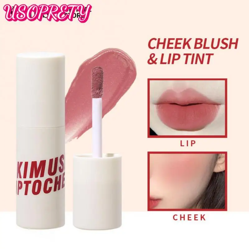 

Moisturizing Velvet Matte Lip Gloss Soft Smooth Liquid Lipstick Face Blush Rouge 5 Colors Cheek Lip Tint Cream Cheek Blush