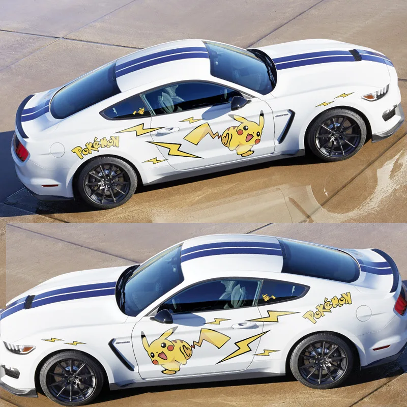 Покемон Пикачу Автомобильная наклейка для Mercedes Benz Мультяшные милые наклейки на