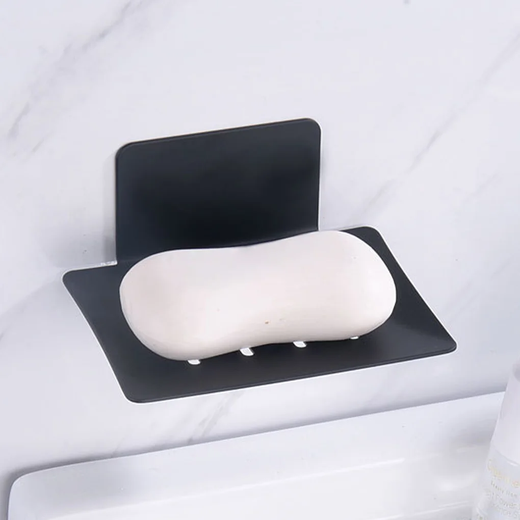 

Металлическая подставка для мыла в ванную комнату, держатель губки без отверстий, Настенная подставка, без сверления, из нержавеющей стали, для уборки