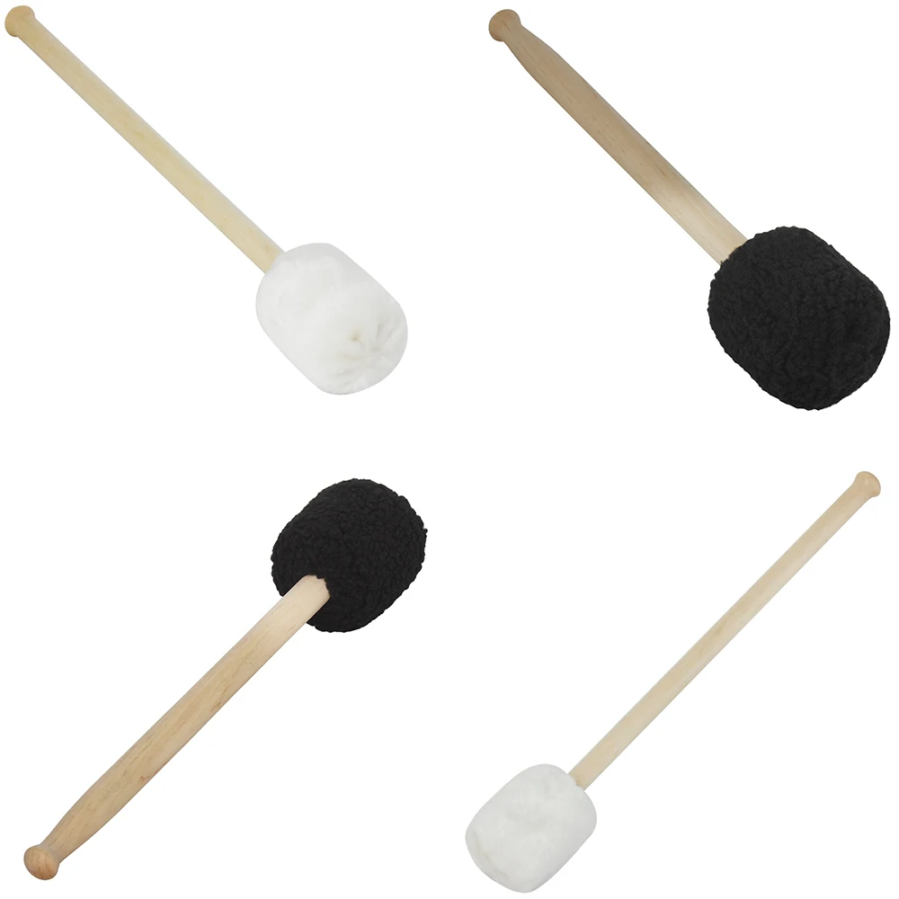 SLADE Bass Drum Mallet Solid Wooden Wool Drumstick Snare Drum Replacement Parts Wool Felt Percussion Instrument  Accessories