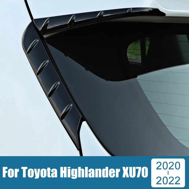 

Для Toyota Highlander XU70 Kluger 2020 2021 2022 ABS Автомобильный задний багажник крыши спойлер крыло хвост дефлектор воздуха блестки отделка наклейки