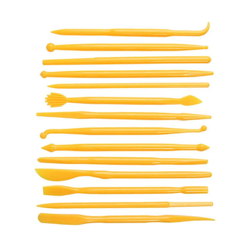 

14Pcs Clay Modeling Tools Sculpting Set Plasticine Shaping DIY Chocolates Cake Cookie Handmade Crafts Supplies Double Ended