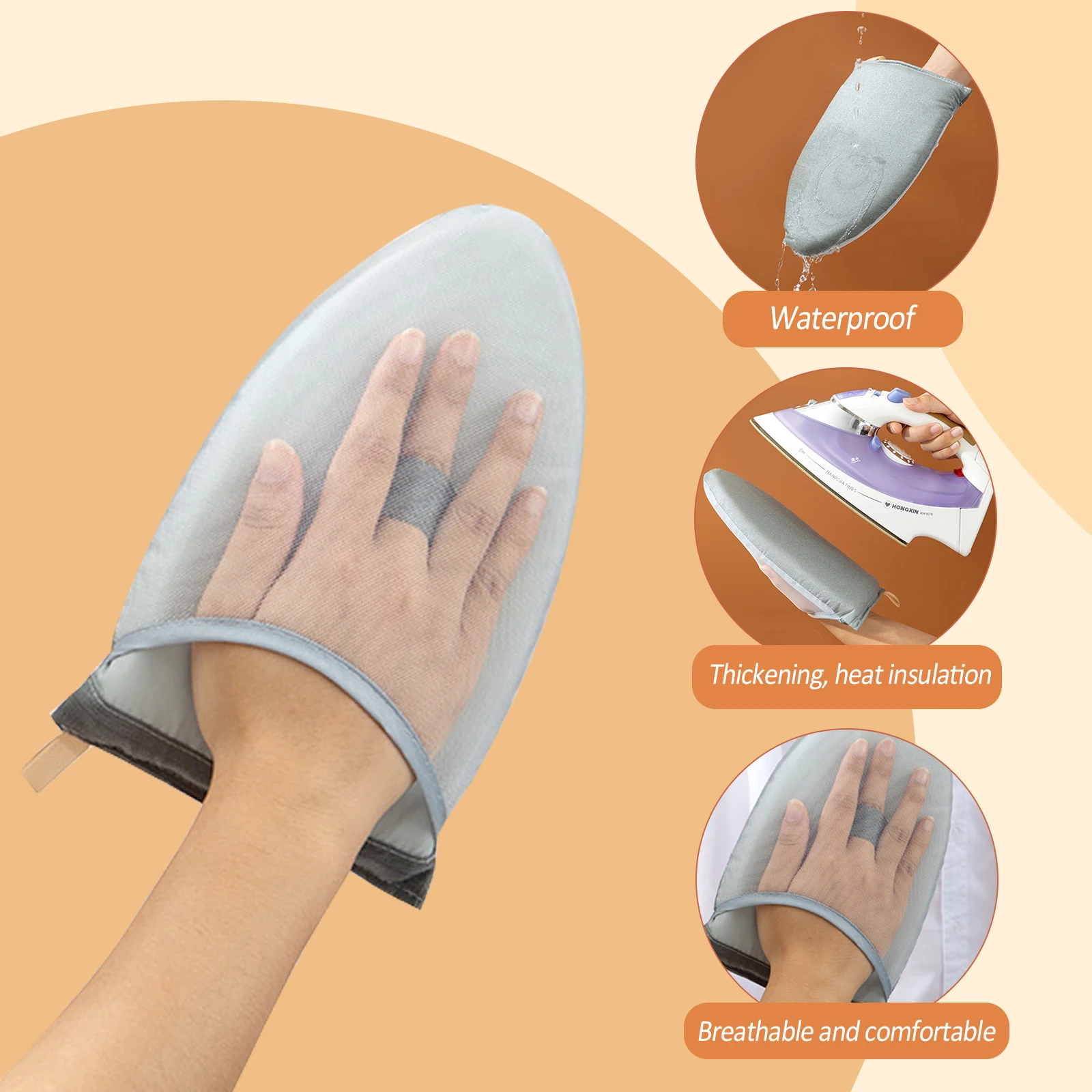 

Garment Steamer Ironing Glove Heat Resistant Ironing Board for Handheld Steamer Waterproof Anti Steam Mitt Gifts for Wife Mom