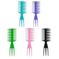q1qd retro women men oil head styling hairbrush wide tooth hair comb pick fish bone shaped fork salon hairdressing tool