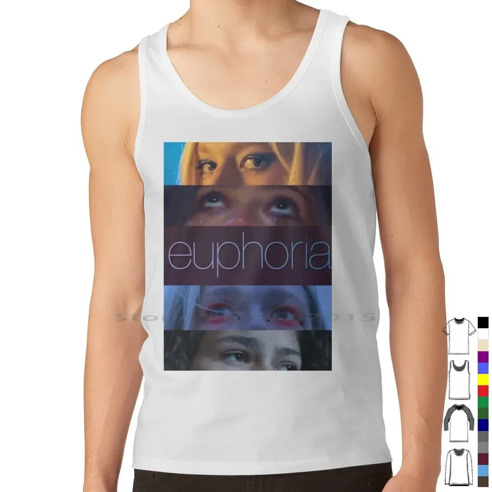 Фото Футболка Euphoria из 100% хлопка Euphoria Eyes Looking Directions Movie Tv Show Cinema Color Zendaya Rue Bennett Hunter Schafer №3