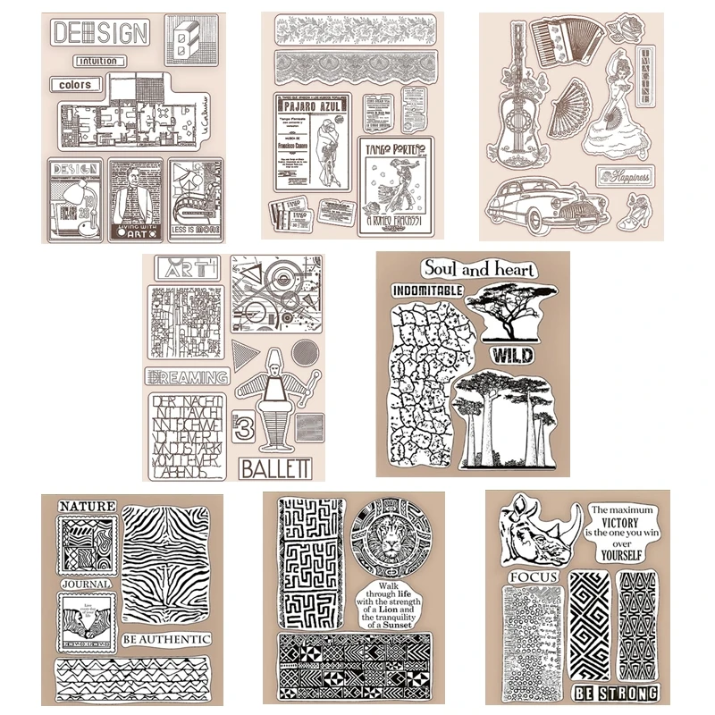 

14x18 см 2022 Новые прозрачные штампы для скрапбукинга изготовления бумаги Зебра савана балет тиснение аккаунт крафт карточка