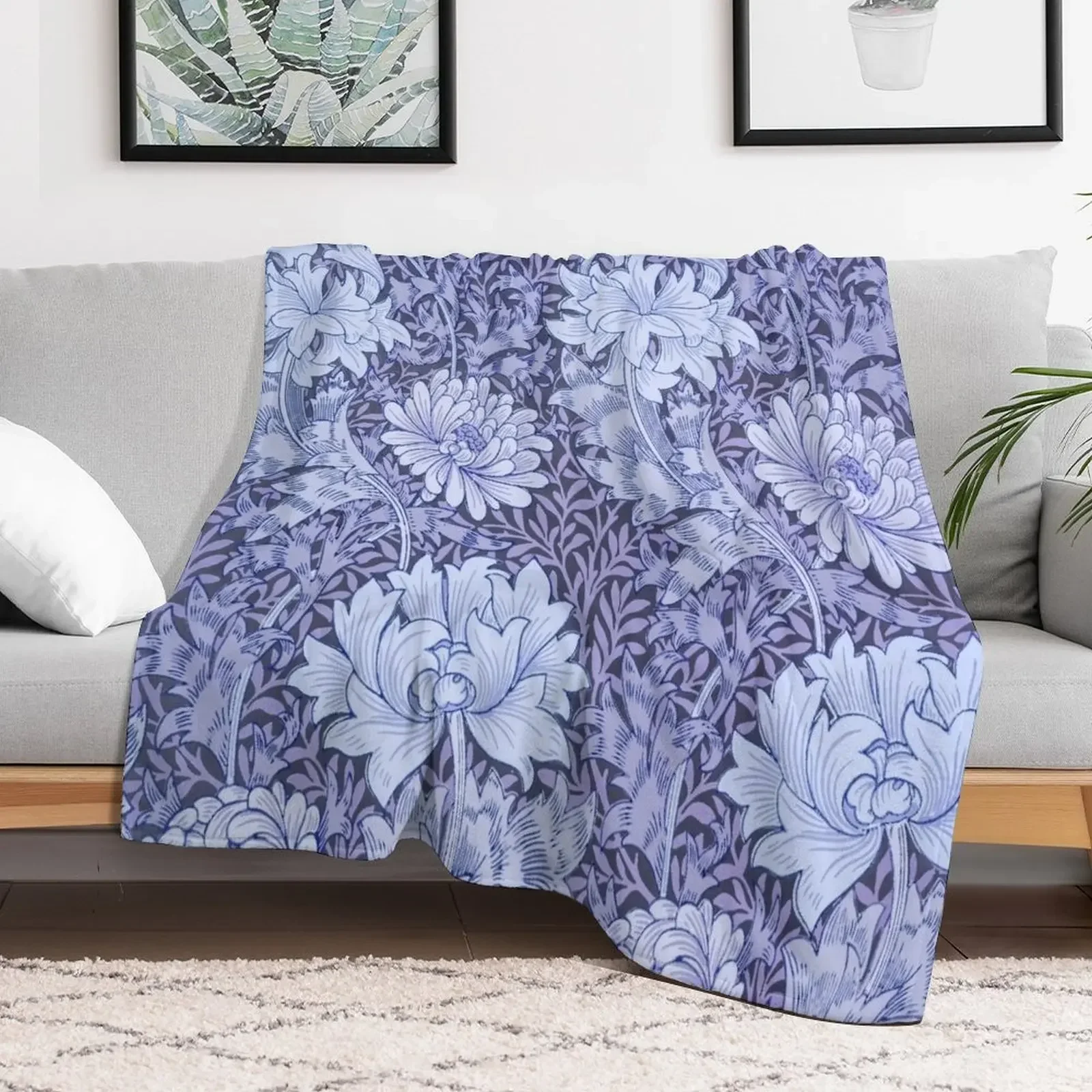 Узор хризантемы (1877) от William Morris синее одеяло свободное для дивана одеяла