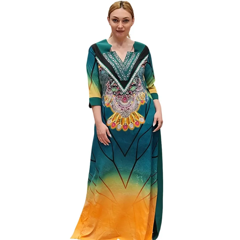 

African Print Dresses For Women Dress 2023 Dashiki Patchwork Pleated African Clothes Big Size Africa Clothing Christmas Robe
