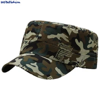 men women army camouflage cotton military caps flat top baseball cap marines trucker snapback hat unisex bones camo hat