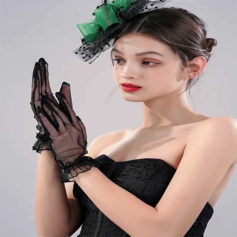

Wedding Dress Mesh Short Gloves