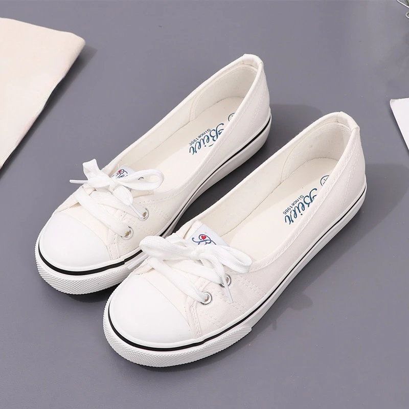 Women's Shoes Ballet Flats Loafers Casual Breathable Ladies Flats Slip on Fashion Canvas Shoes Female Low Shallow Mouth Footwear