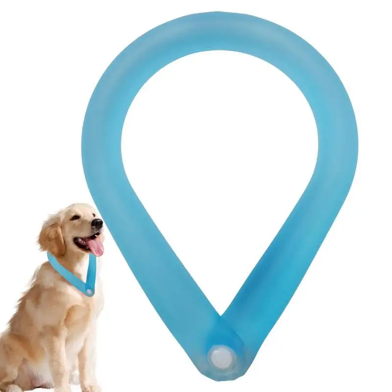 

Dog Cooling Collar Pet Cooling Collar Cat Collar Neck Cooler Tube Reusable Long Term Cooling Neck Cooler Wrap Environmentally