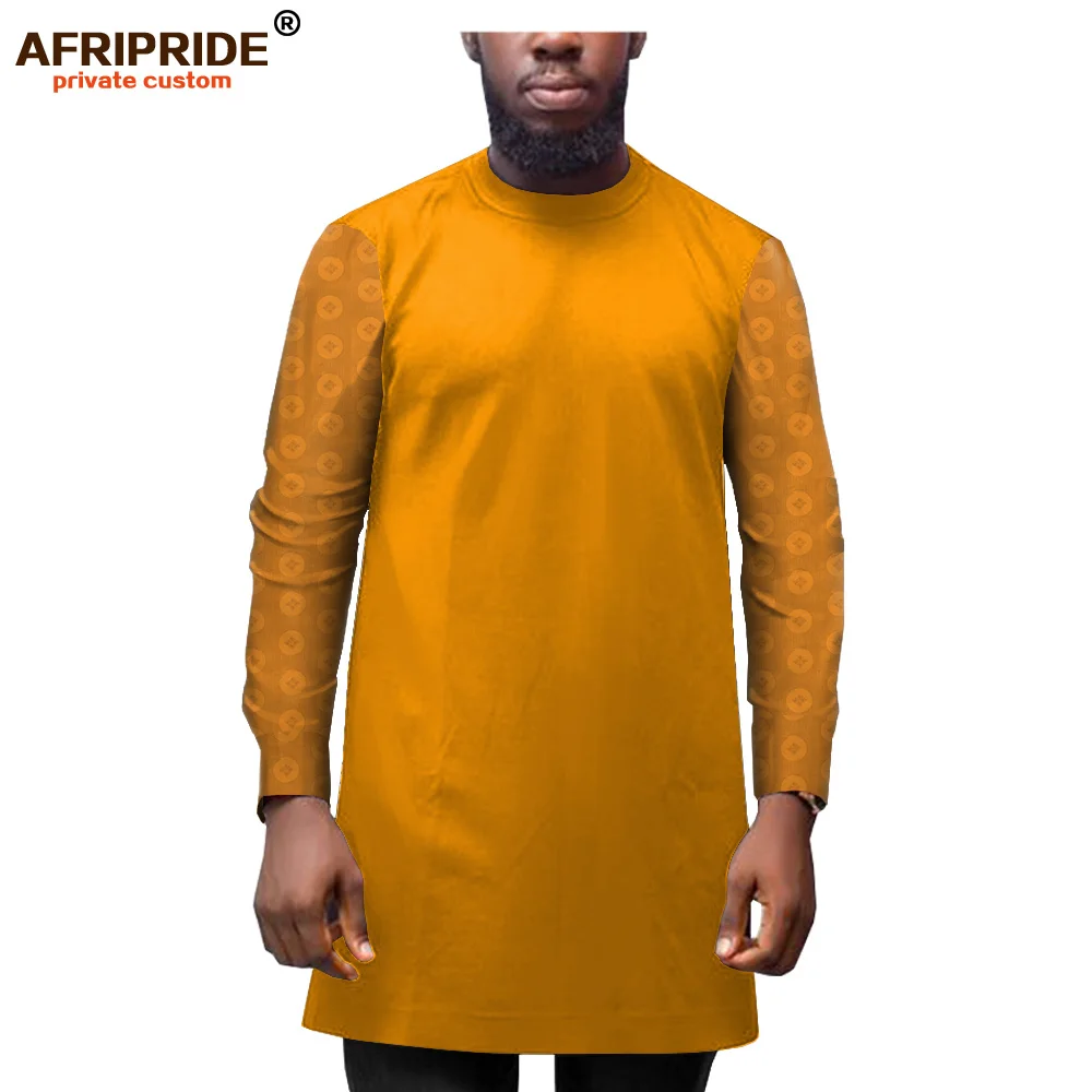 

2022 African Men Traditional Set Dashiki Printed Shirt+Ankara Pants Set Crop Top Attire Tribal Wear Outfit AFRIPEIDE A1914008