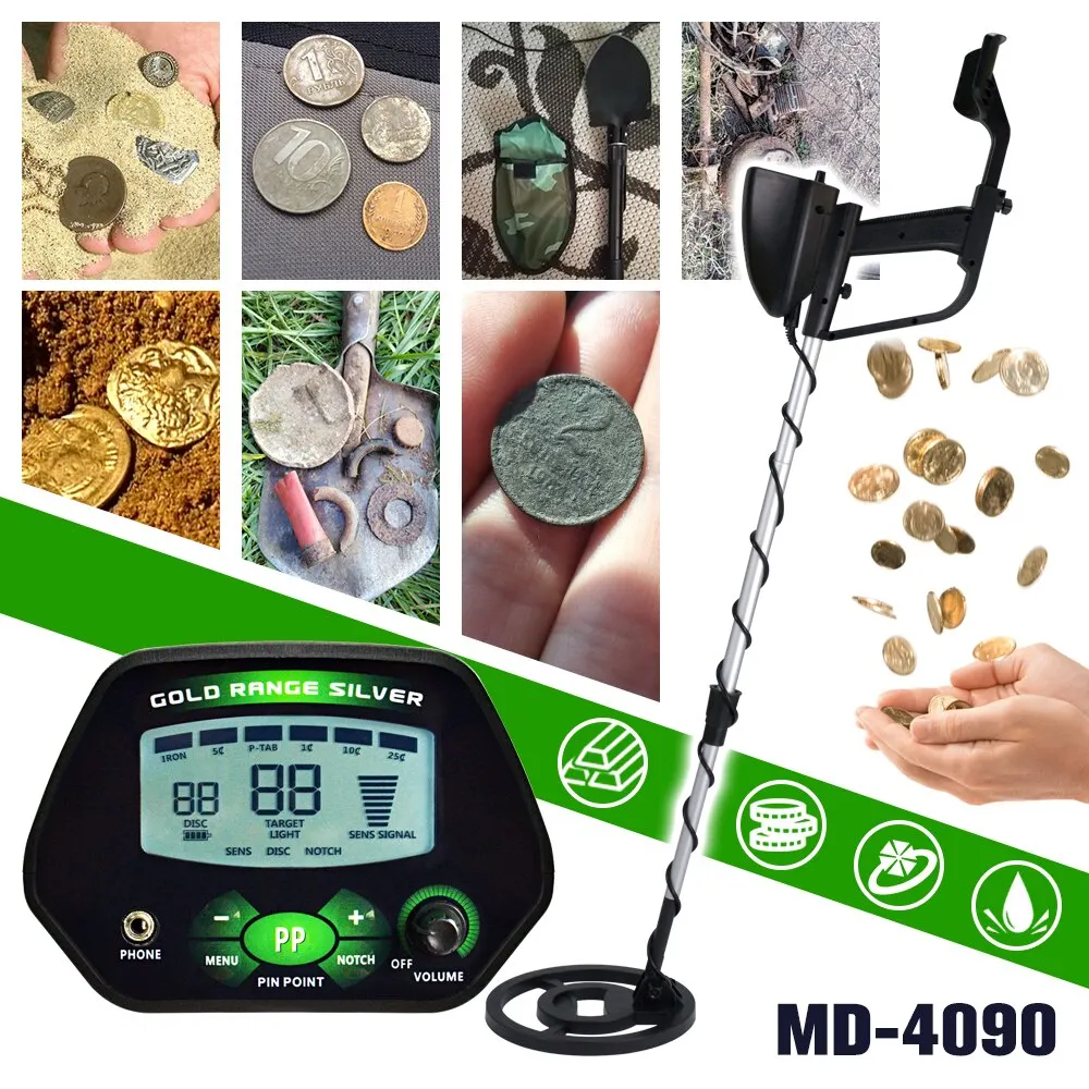 MD-4090 Professional Metal Detector Underground Gold Detector High Accuracy Metal Finder Waterproof Search Coil Seeker Treasure 4 MD-4090 Professional Metal Detector Underground Gold Detector High Accuracy Metal Finder Waterproof Search Coil Seeker Treasure 4