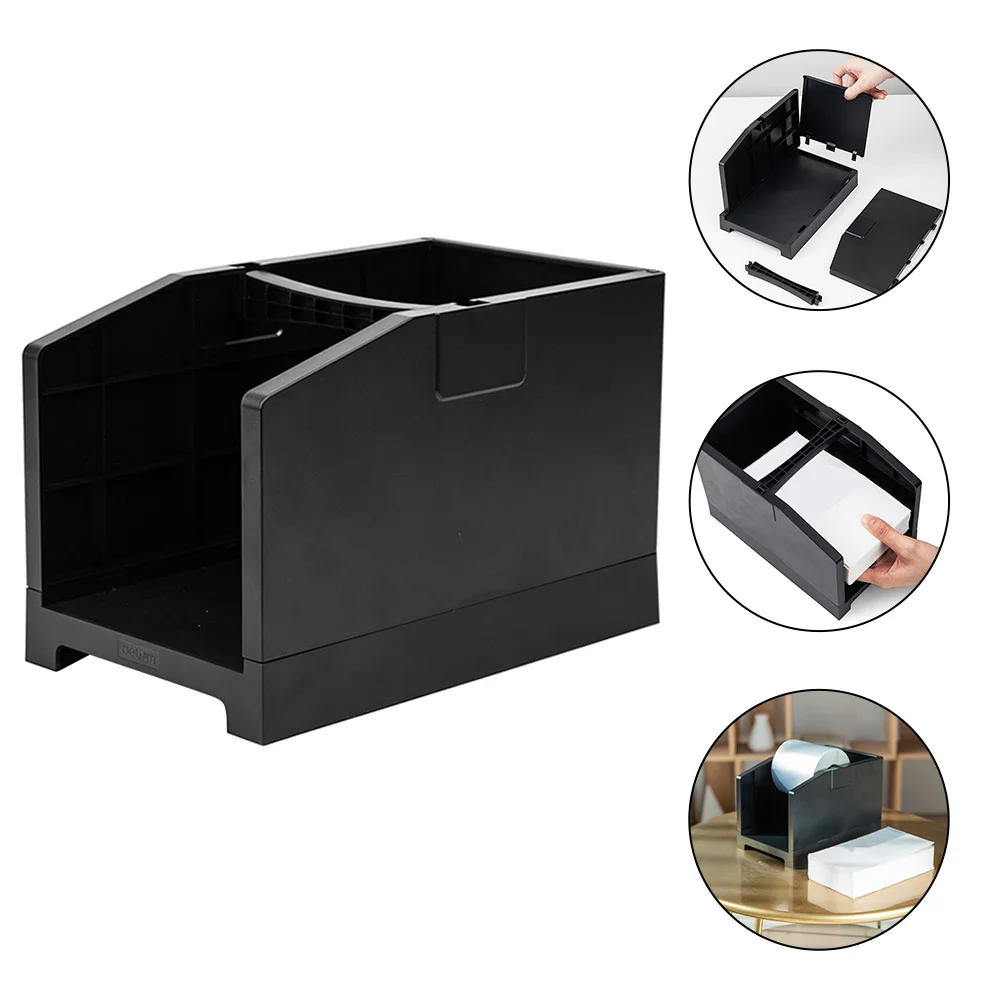 

Sticker Label Accessory Stand With Storage Bracket Plastic Holder Paper Supply Dispenser