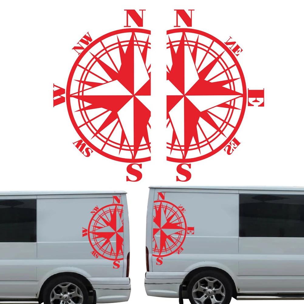 

2PCS Fashion Graphics Decals Stickers Exterior Accessories Vinyl Decals Camper Can Caravan RV Stickiness Car-Styling