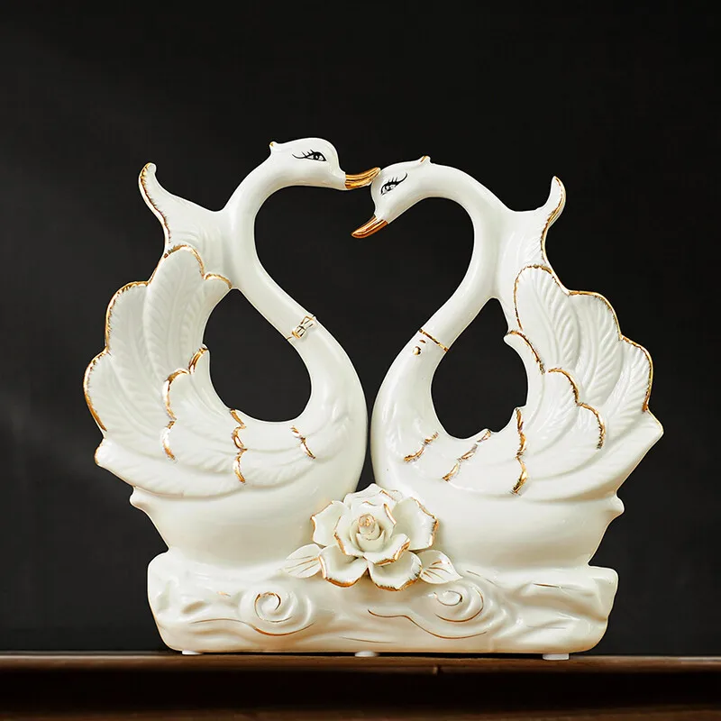 

Украшения в виде лебедя, Керамические домашние украшения, шкафы для телевизора в гостиную, винные шкафы, подарки на свадьбу, подарки для открытия, рукоделие
