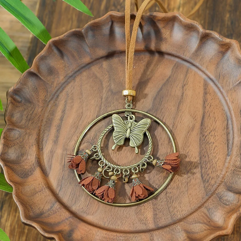 Модное длинное ожерелье с кисточками в этническом стиле оригинальная цепочка