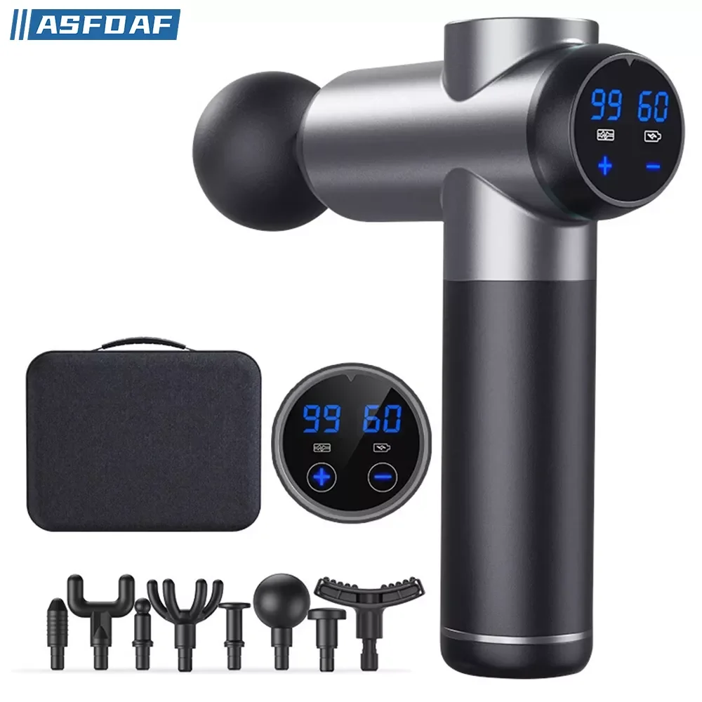 

NEW High Frequency Massage Gun Deep Tissue Percussion Muscle for Body Neck Relaxation Massager Fascia Gun 99 Gears 8 Heads