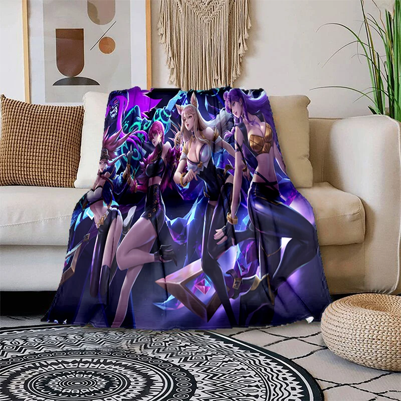 

LOL Game Comic Soft Plush Sofa Bed Throwing Cartoon Picnic Blankets Modern Flannel Blanket Cover Gedruckt Bettdecke Geschenk