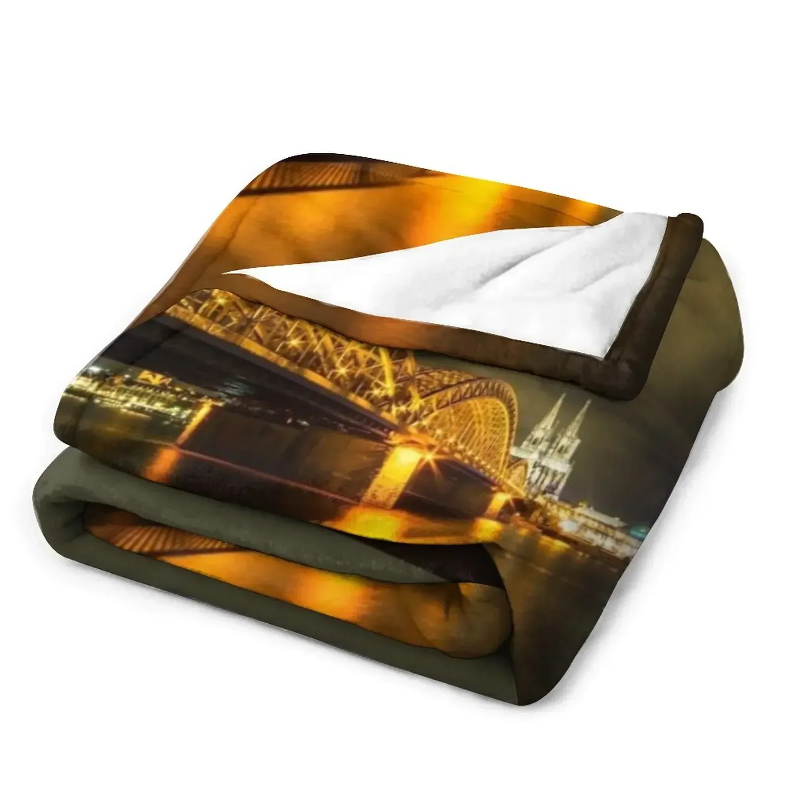 Одеяло Nacht auf dem Rhein в винтажном клетку на диван одеяла