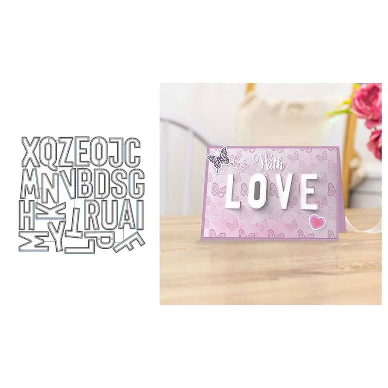 

Letter Metal Cutting Dies for Scrapbooking Handmade Tools Mold Cut Stencil New 2022 DIY Card Make Mould Model Craft Decoration