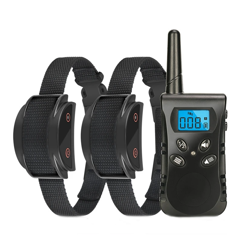 

Waterproof Rechargeable Remote Control Pet Training Collar Bark Stopper Dog Trainer