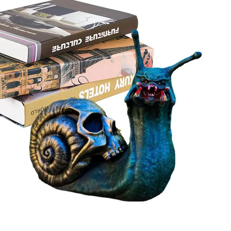 

Skull Snail Garden Decor Creepy Resin Skeleton Snail Figurine Spooky Decor For Lawn Front Door Parterre Sill Courtyard Garden