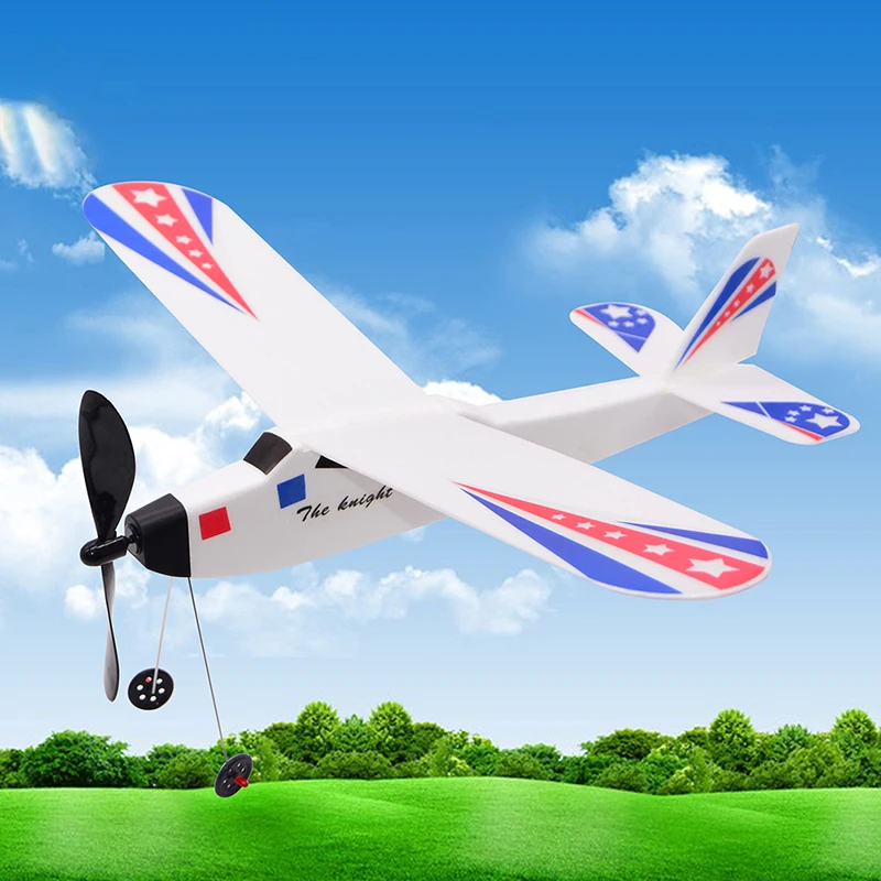 

DIY Airplane Model Hand Throw Toys For Students Flying Glider Rubber Bands Power Foam Plane Aircraft Toy Creative Christmas Toys