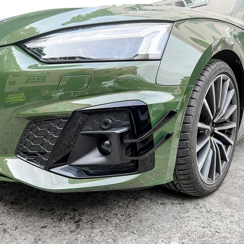 Для Audi A5 B9 Sportback Coupe Cabriolet S5 2019-2023 передний бампер, канаты, передний спойлер, сплиттер, наклейка на отделку